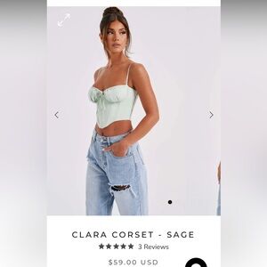 CLARA CORSET - SAGE